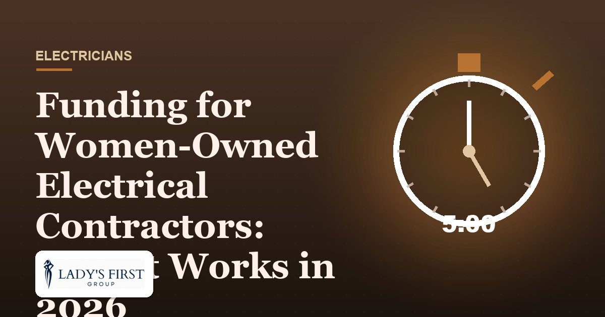 Funding for Women-Owned Electrical Contractors: How It Works in 2026 — Lady's First Group business funding