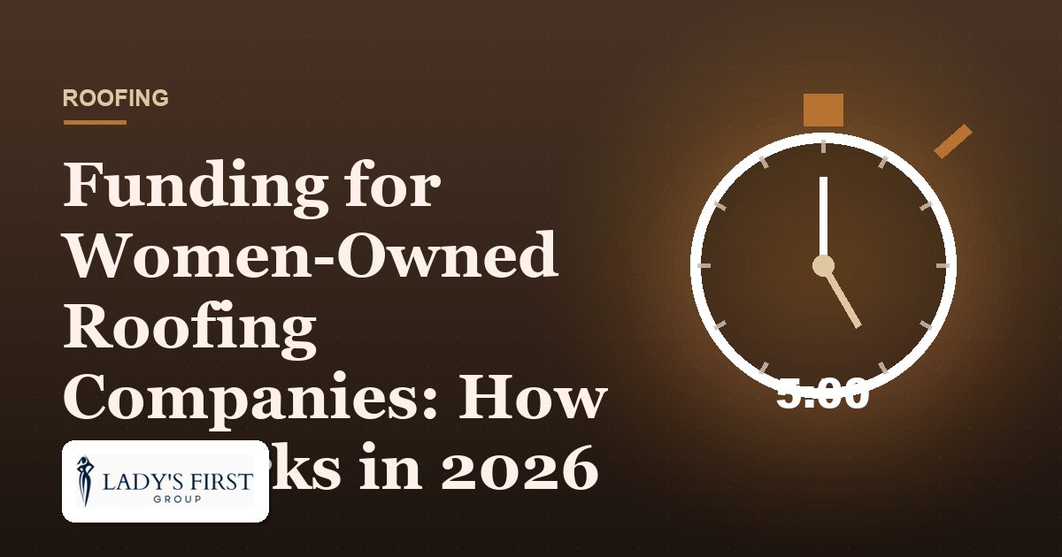 Funding for Women-Owned Roofing Companies: How It Works in 2026 — Lady's First Group business funding