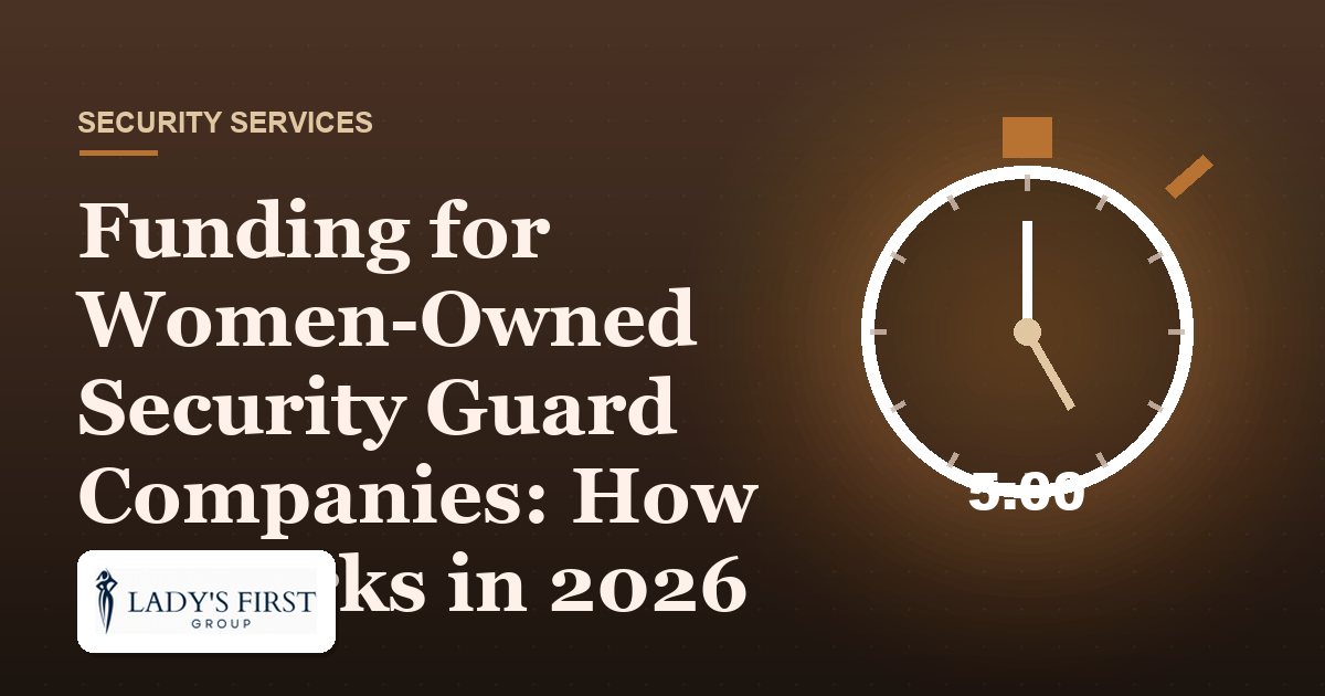 Funding for Women-Owned Security Guard Companies: How It Works in 2026 — Lady's First Group business funding