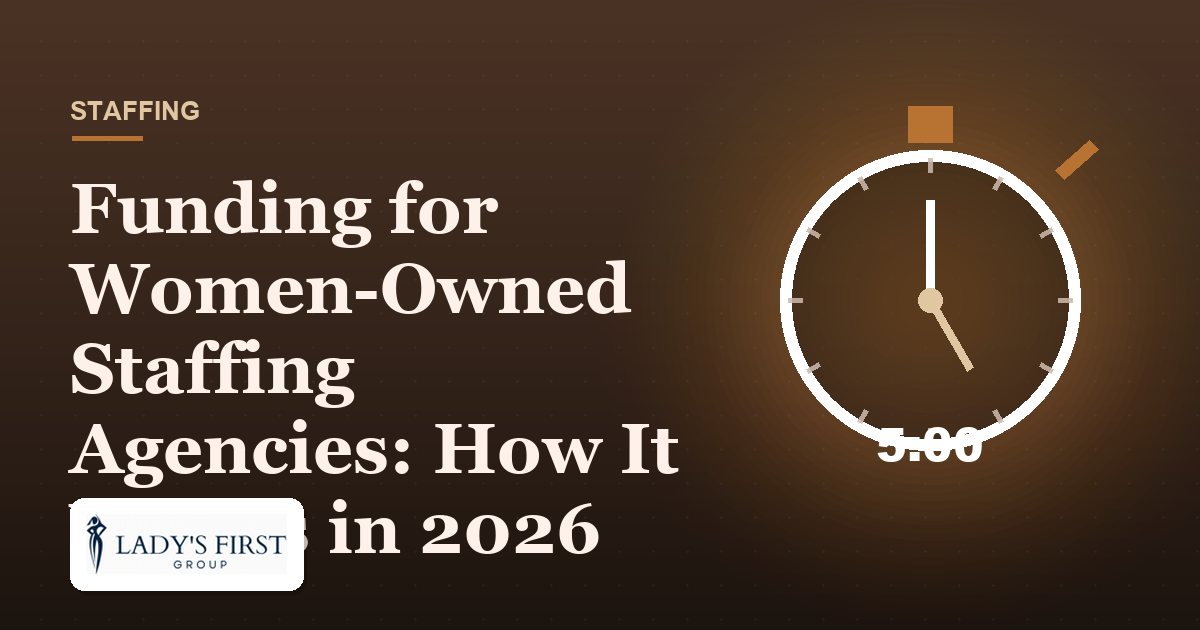 Funding for Women-Owned Staffing Agencies: How It Works in 2026 — Lady's First Group business funding