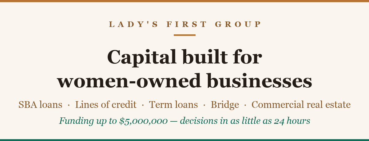 Business Funding — women-owned business funding from Lady's First Group